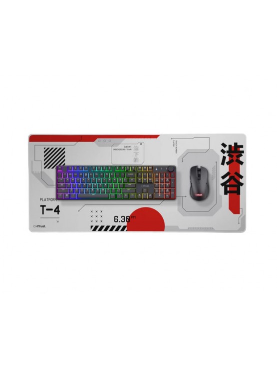 მაუს პადი: Trust GXT 759 XXL Gaming Mousepad White/Red - 25717