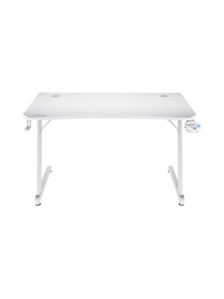 გეიმერული მაგიდა: Trust GXT 709W Luminus RGB Gaming Desk White - 25328