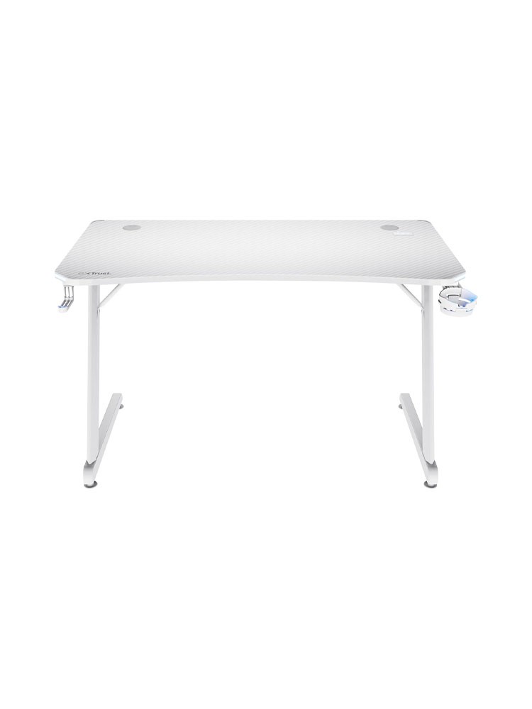 გეიმერული მაგიდა: Trust GXT 709W Luminus RGB Gaming Desk White - 25328