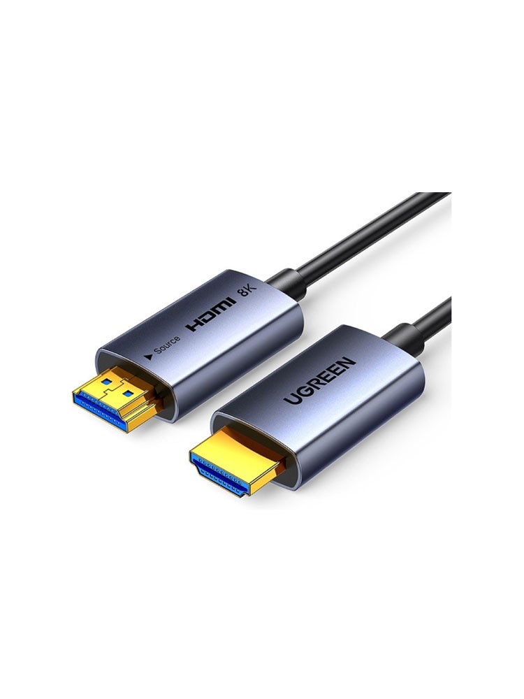 კაბელი: UGREEN HD183 8K Fiber Optic HDMI To HDMI Cable 30m Grey/Black - 55508