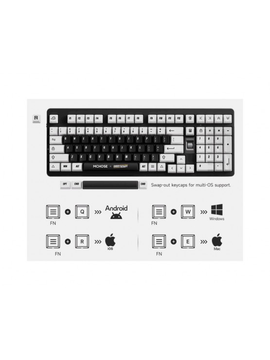 კლავიატურა: Mchose x Unbox Therapy UT98 Mechanical Keyboard Classic Therapy - HW-UT98-1
