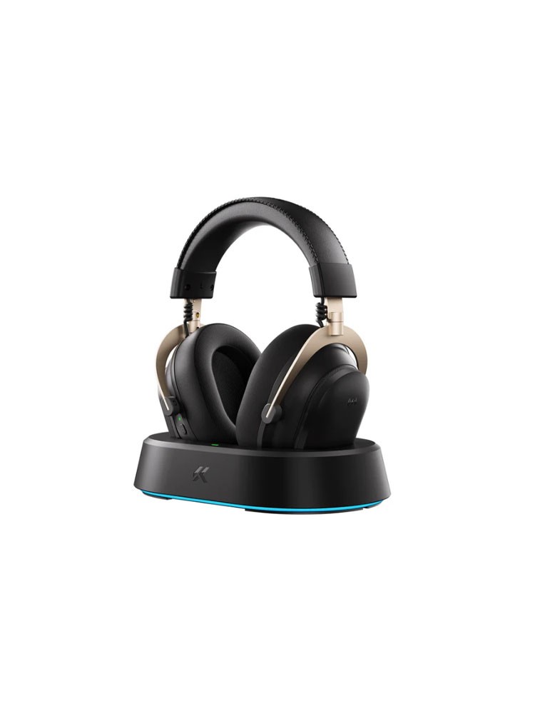 ყურსასმენი: Mchose V9 Turbo+ Wireless Gaming Headset with Magnetic Charging Dock Black Gold - HW-V9-10