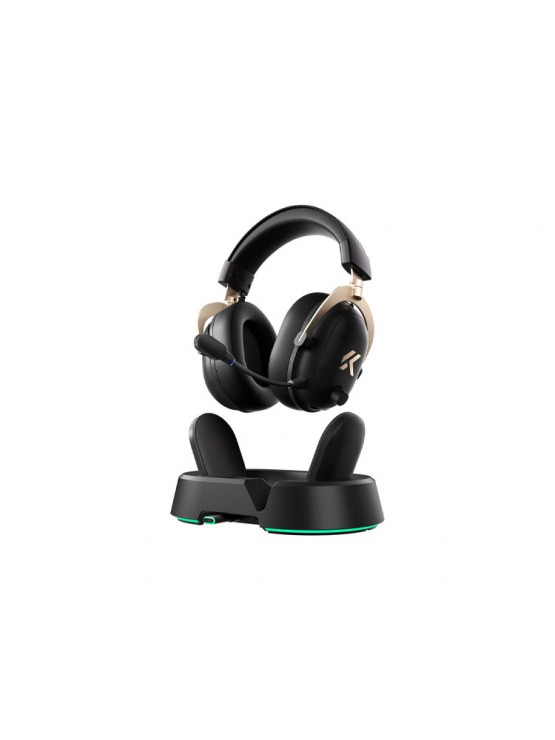ყურსასმენი: Mchose V9 Turbo+ Wireless Gaming Headset with Magnetic Charging Dock Black Gold - HW-V9-10