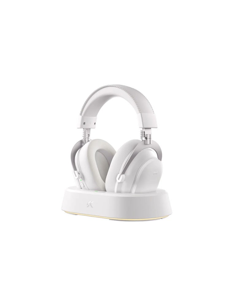 ყურსასმენი: Mchose V9 Turbo+ Wireless Gaming Headset with Magnetic Charging Dock Icy White - HW-V9-11