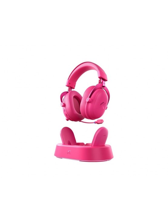ყურსასმენი: Mchose V9 Turbo+ Wireless Gaming Headset with Magnetic Charging Dock Berry Red - HW-V9-12