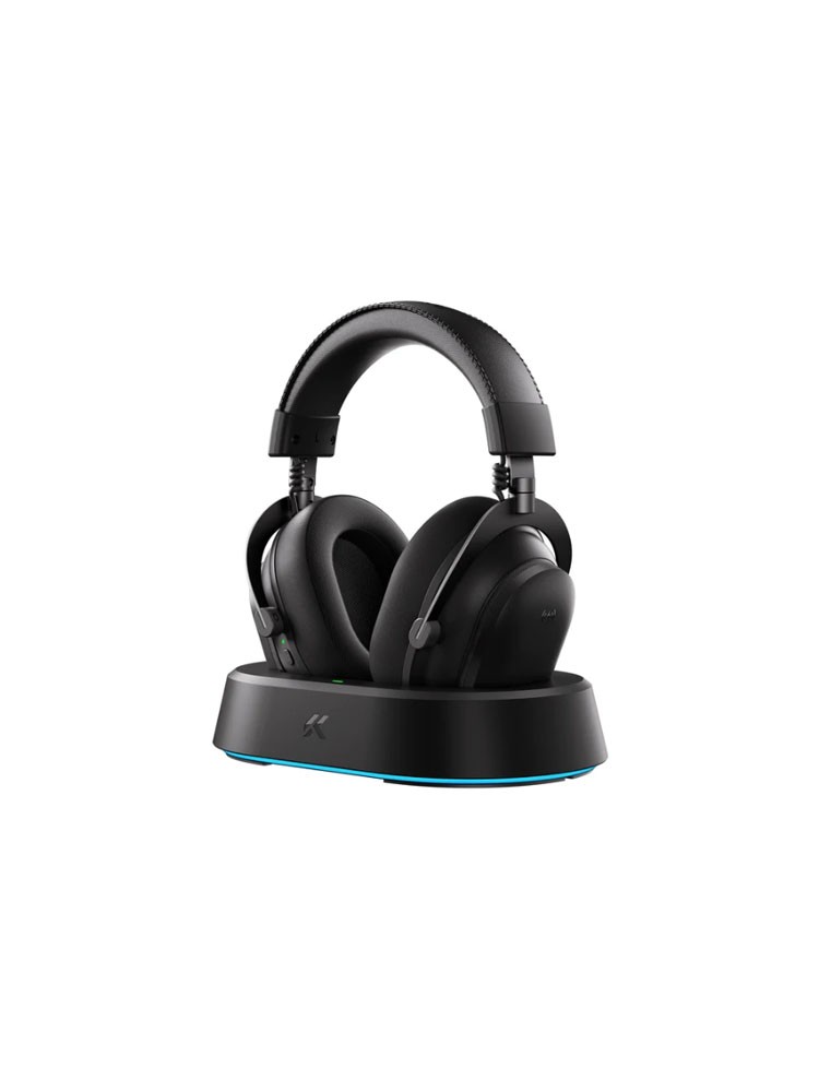 ყურსასმენი: Mchose V9 Turbo+ Wireless Gaming Headset with Magnetic Charging Dock Steel Black - HW-V9-14