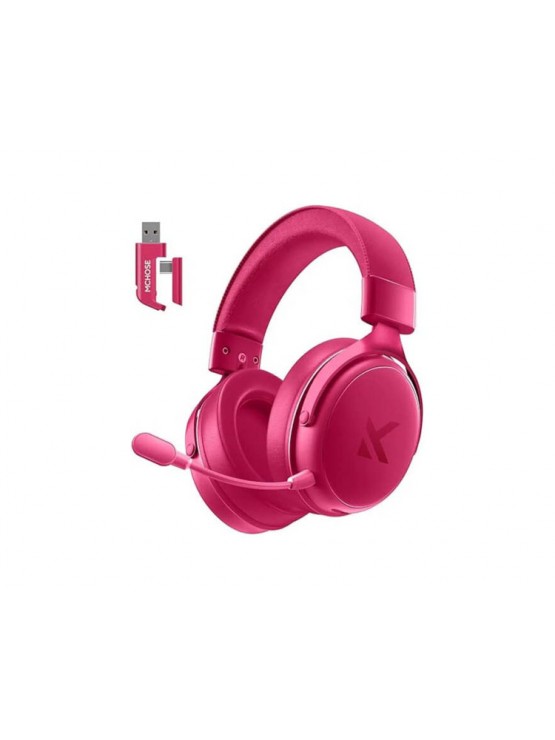 ყურსასმენი: Mchose V9 Pro Wireless Gaming Headset Rose Red - HW-V9-6