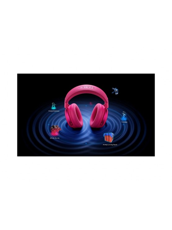 ყურსასმენი: Mchose X9 Wireless Gaming Headset Rose Red - HW-X9-3