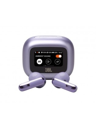 ყურსასმენი: JBL Live Flex 3 True Wireless Noise Cancelling Earphones With Screen Purple - JBLLIVEFLEX3PUR
