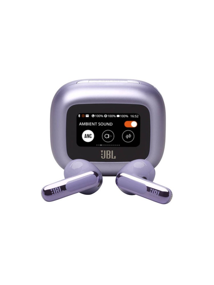 ყურსასმენი: JBL Live Flex 3 True Wireless Noise Cancelling Earphones With Screen Purple - JBLLIVEFLEX3PUR