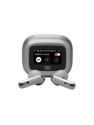 ყურსასმენი: JBL Live Flex 3 True Wireless Noise Cancelling Earphones With Screen Silver - JBLLIVEFLEX3SIL