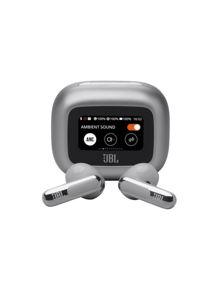 ყურსასმენი: JBL Live Flex 3 True Wireless Noise Cancelling Earphones With Screen Silver - JBLLIVEFLEX3SIL