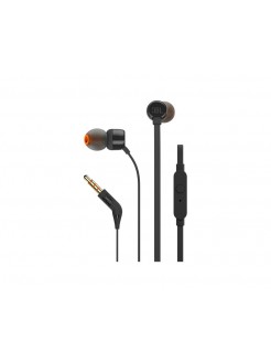 ყურსასმენი: JBL Tune 110 Wired Headphones With Mic Black - JBLT110BLKE