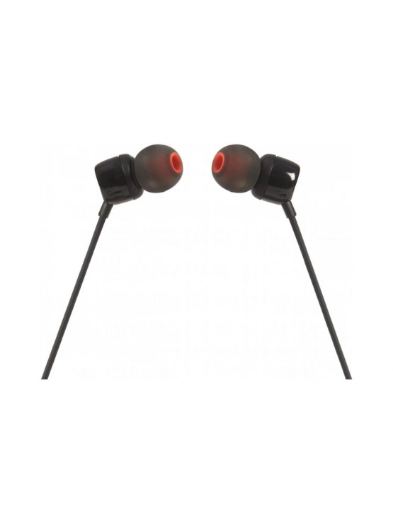 ყურსასმენი: JBL Tune 110 Wired Headphones With Mic Black - JBLT110BLKE