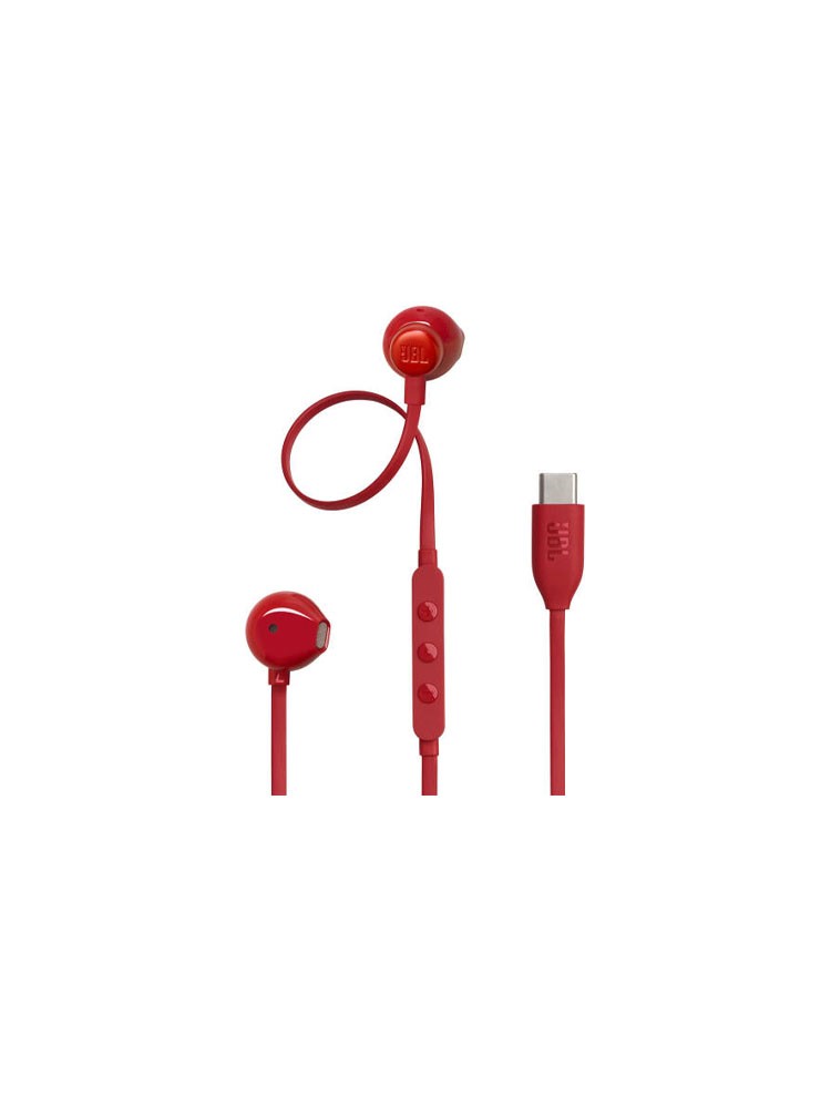 ყურსასმენი: JBL Tune 305C Wired USB-C In-Ear Headphones Red - JBLT305CRED