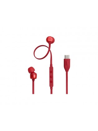 ყურსასმენი: JBL Tune 310C Wired USB-C In-Ear Headphones Red - JBLT310CRED