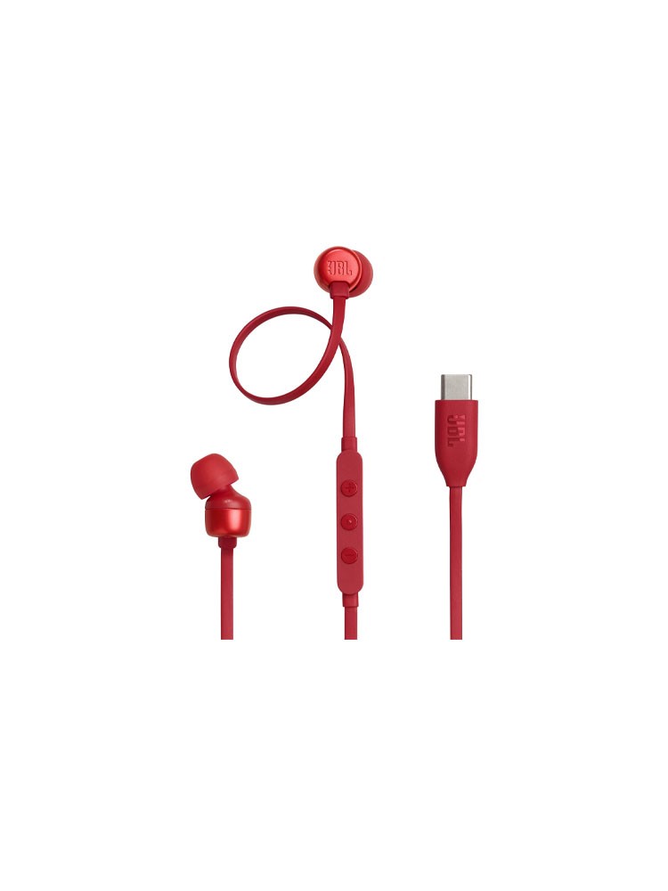 ყურსასმენი: JBL Tune 310C Wired USB-C In-Ear Headphones Red - JBLT310CRED