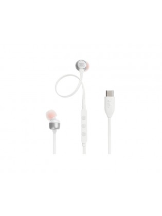 ყურსასმენი: JBL Tune 310C Wired USB-C In-Ear Headphones White - JBLT310CWHT