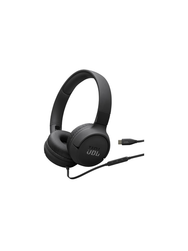 ყურსასმენი: JBL Tune 520C Wired On-Ear Headphones Black - JBLT520CBLK