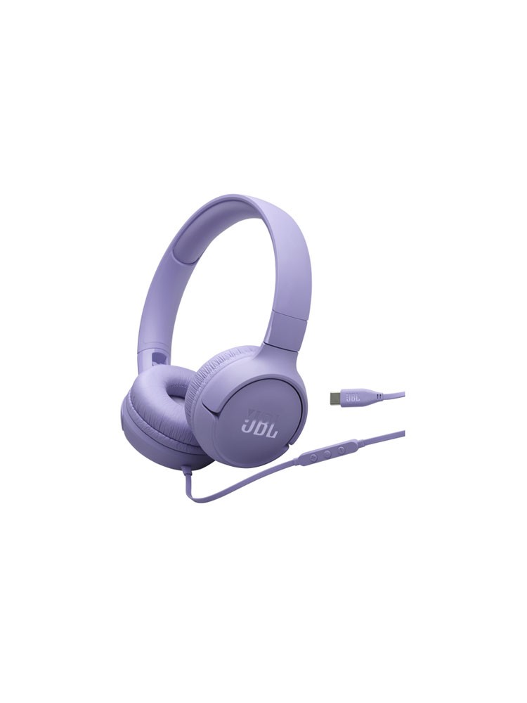 ყურსასმენი: JBL Tune 520C Wired On-Ear Headphones Purple - JBLT520CPUR