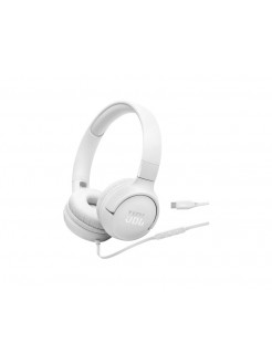 ყურსასმენი: JBL Tune 520C Wired On-Ear Headphones White - JBLT520CWHT