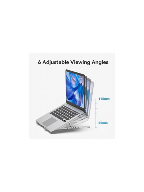 ნოუთბუქის სადგამი: Vention KDMI0 Foldable Laptop Stand 17" Silver Aluminum