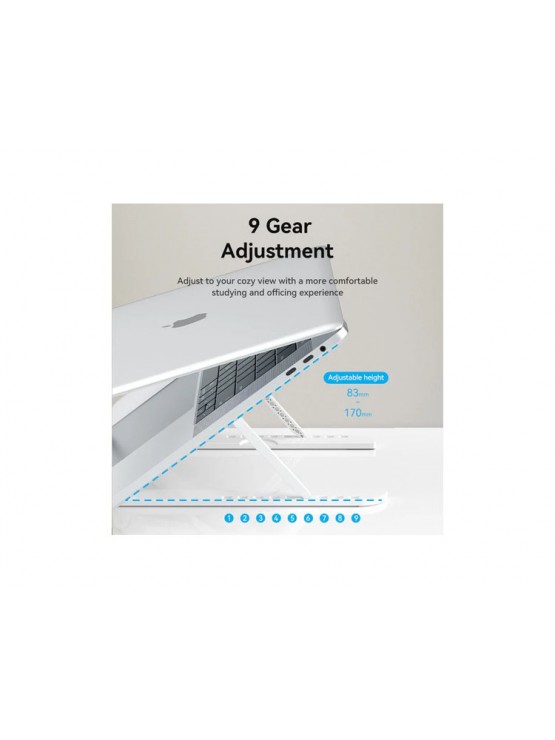 ნოუთბუქის სადგამი: Vention KDNW0 Laptop Stand 17.3" White