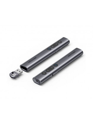 პრეზენტერი: Vention KQIH0 2.4G Wireless PowerPoint Presenter 100m Range Gray