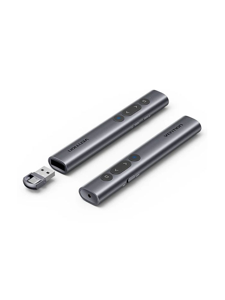 პრეზენტერი: Vention KQIH0 2.4G Wireless PowerPoint Presenter 100m Range Gray