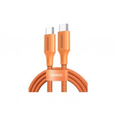 კაბელი: UGREEN L502 100W Type-C To Type-C PD Fast Charging Braided Cable 1m Orange - 95493