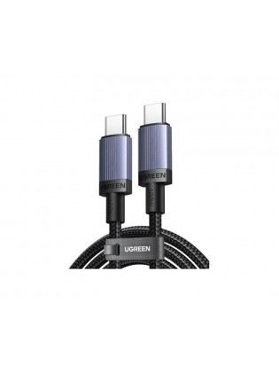 კაბელი UGREEN L528 100W Type-C to Type-C Cable 2m Grey/Black - 65833