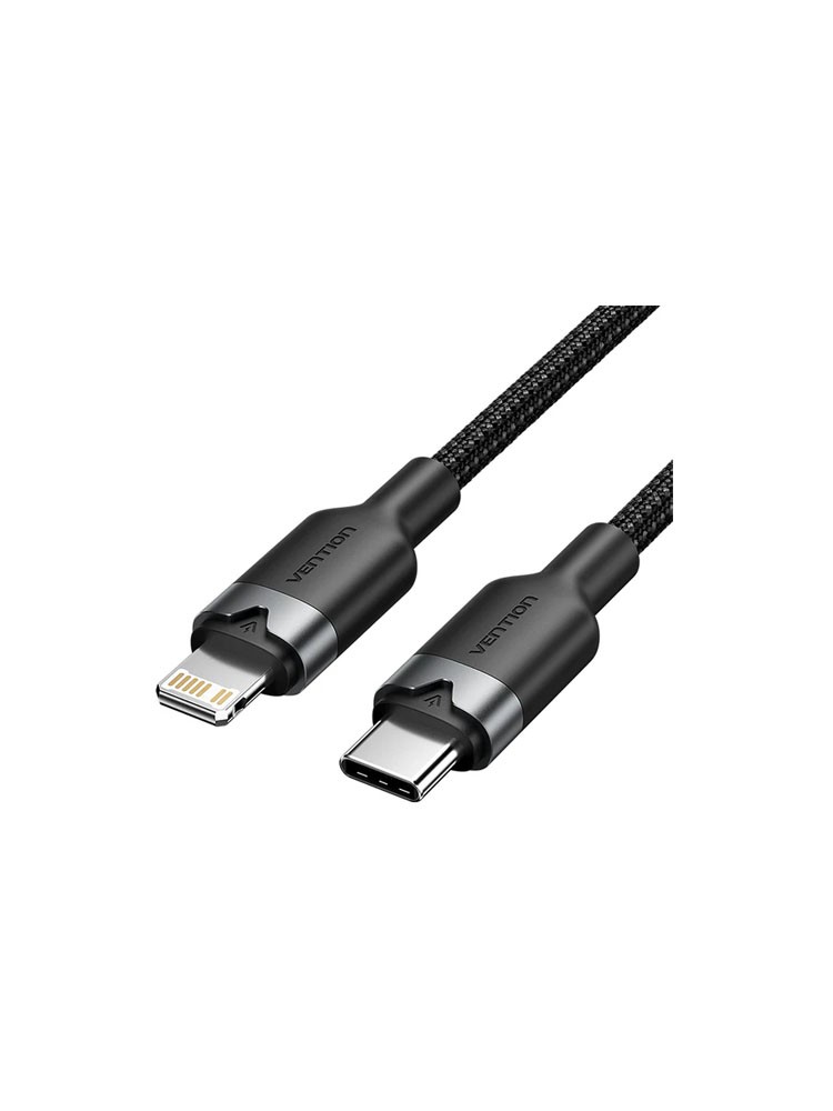 კაბელი: Vention LALBF USB 2.0 Type-C to Lightning 27W PD Fast Charging Cable 1m Black