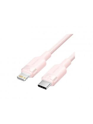 კაბელი: Vention LALPF USB 2.0 Type-C to Lightning 27W PD Fast Charging Cable 1m Pink