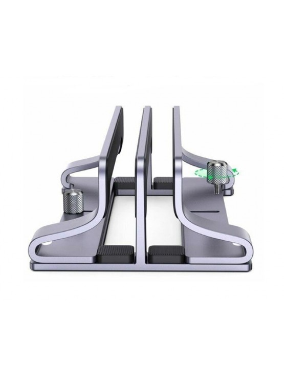 ნოუთბუქის სადგამი: UGREEN LP258 60643 Vertical Dual Slots Laptop Stand Silver