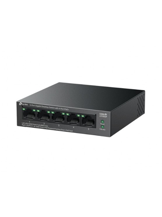 სვიჩი: TP-Link LS105GP 5-Port Gigabit Desktop Switch with 4-Port PoE+