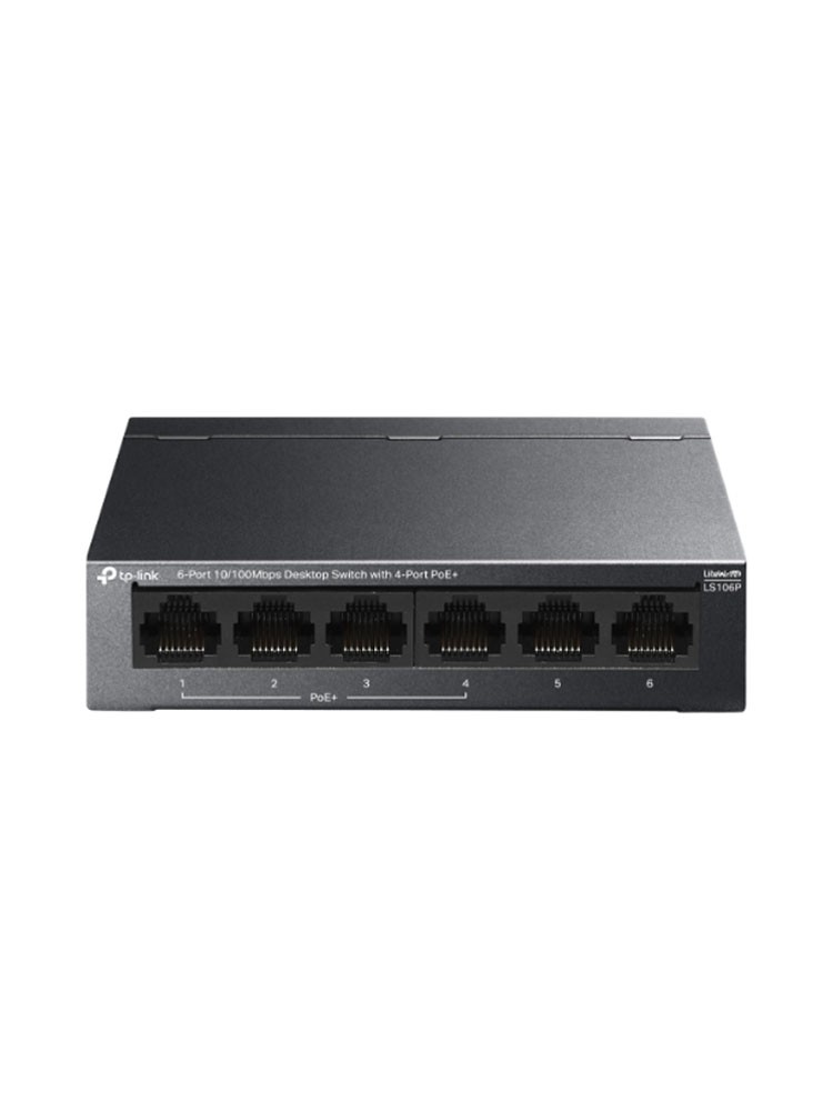 სვიჩი: TP-Link LS106P 6-Port 10/100Mbps Desktop Switch with 4-Port PoE+
