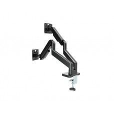 მონიტორის საკიდი: Gembird MA-DA2-06 Desk mounted adjustable double monitor arm 17"-32" black