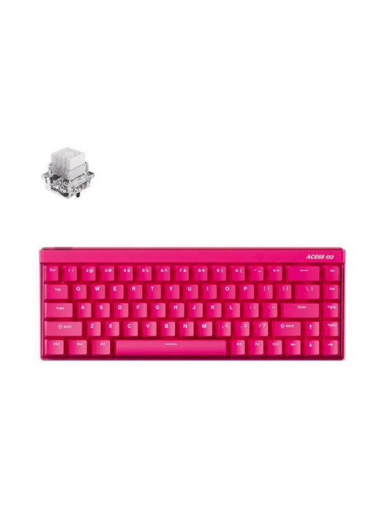 კლავიატურა: Mchose Ace 68 Air Hall Effect Magnetic Switch Gaming Keyboard Rose Red - MC-Ace68Air-11