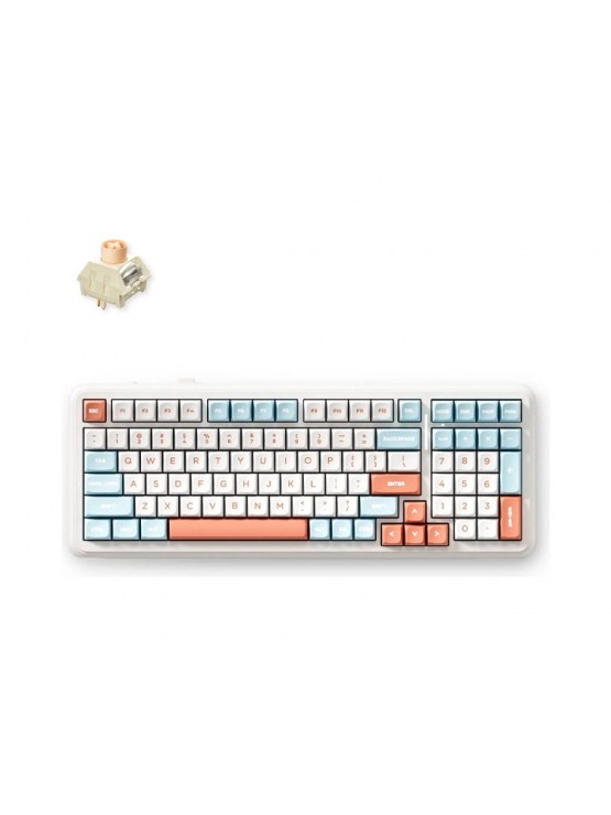 კლავიატურა: Mchose K99 V2 Wireless Gaming Mechanical Keyboard Horizon Orange - MC-K99V2-3