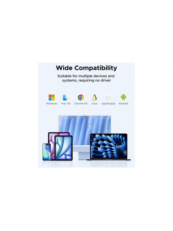 კლავიატურა-მაუსი: UGREEN MK552 Wireless Keyboard & Mouse Combo Grey - 85513