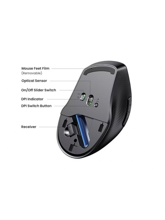 მაუსი: UGREEN MU101 90395 Wireless Silence Mouse Black