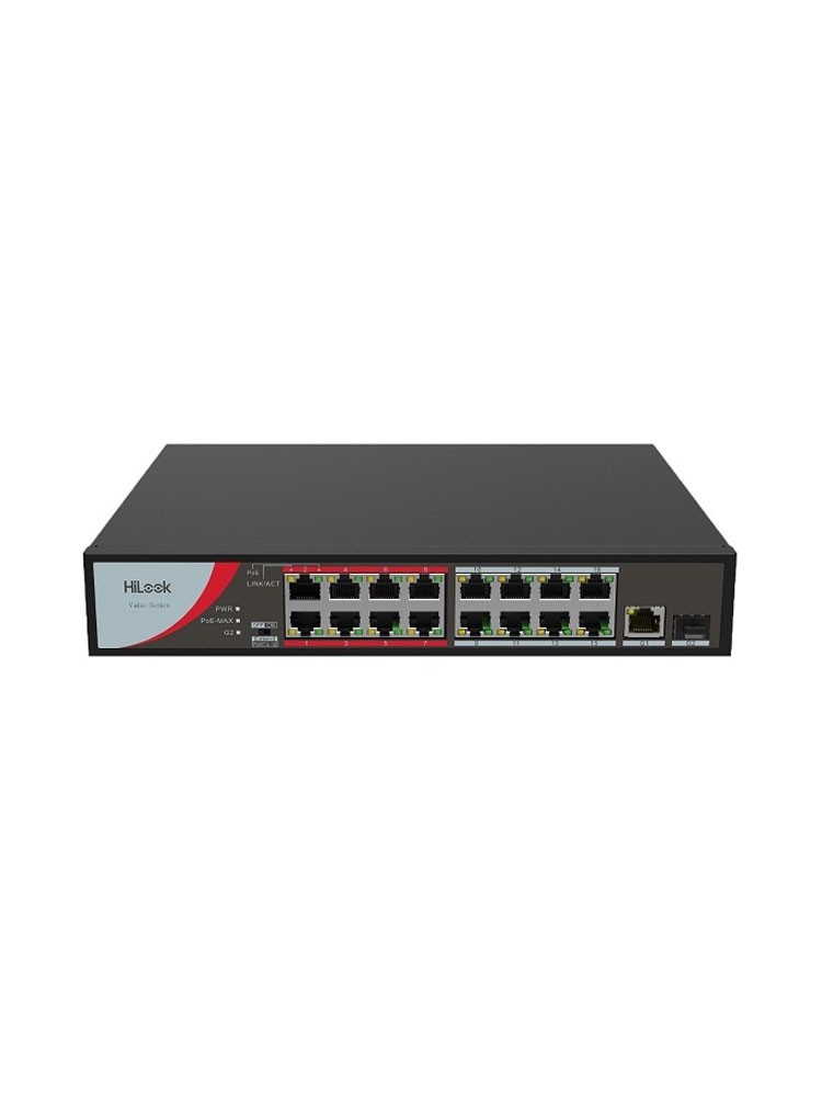 სვიჩი: HiLook NS-0318P-130(B) 16-Port PoE Unmanaged Switch