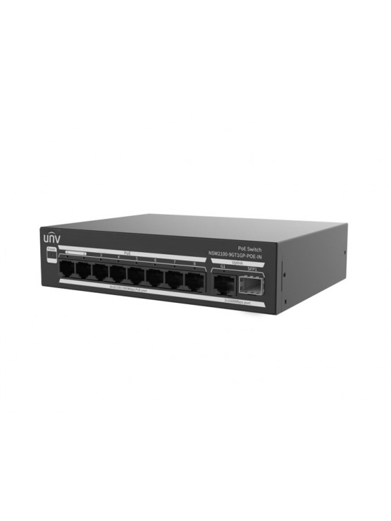 სვიჩი: Uniview NSW2100-9GT1GP-POE-IN 8-Port PoE Managed Switch