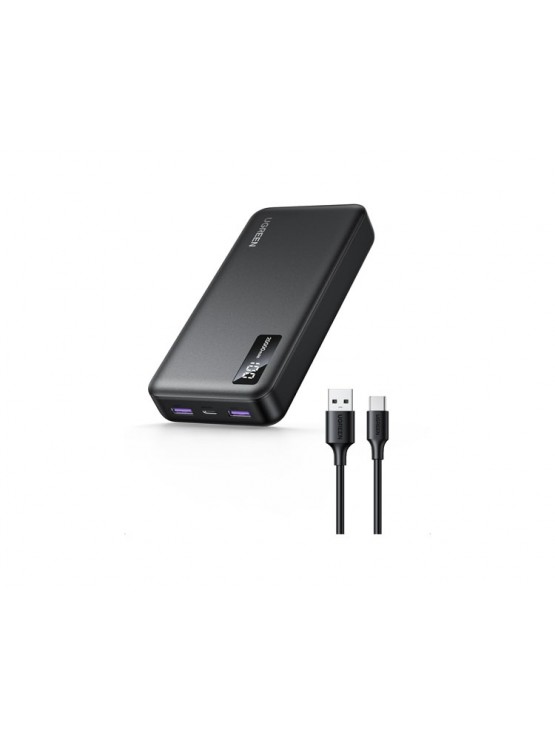 დამტენი: UGREEN PB312 20000mAh USB Type-C USB Two-way Power Bank Black