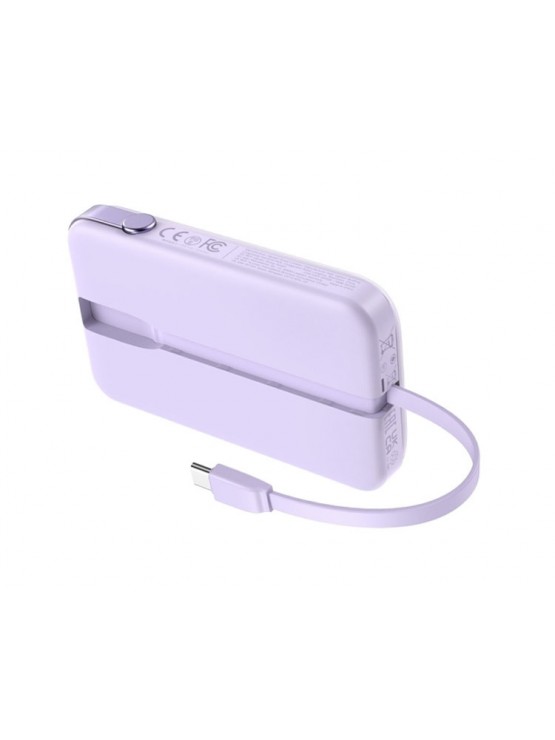 დამტენი: UGREEN PB511 Uno 10000mAh 30W Power Bank With Built In Cable Purple - 35604B