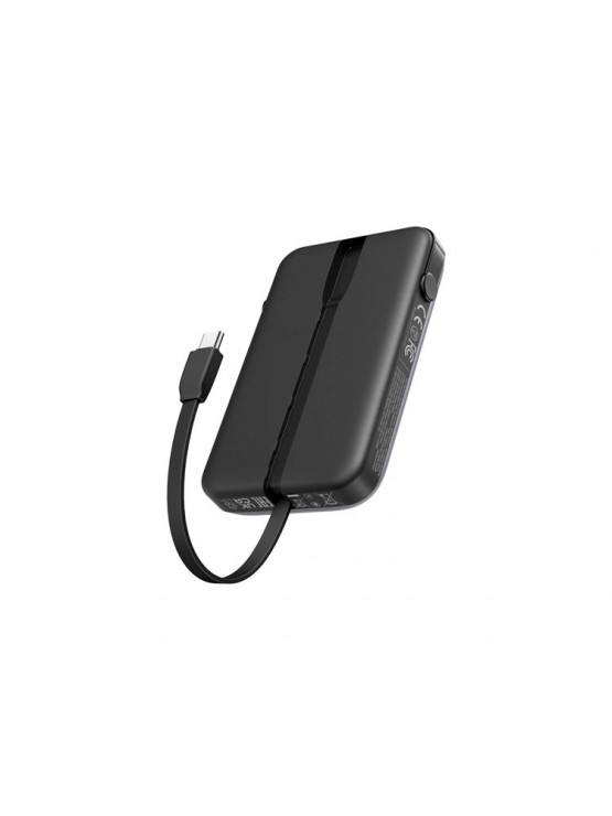 დამტენი: UGREEN PB511 Uno 10000mAh 30W Power Bank With Built In Cable Grey - 35603B