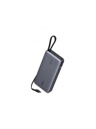 პორტატული დამტენი: UGREEN PB552 55995B Nexode 25000mAh Type-C USB Power Bank With Built-in Type-C Cable Grey