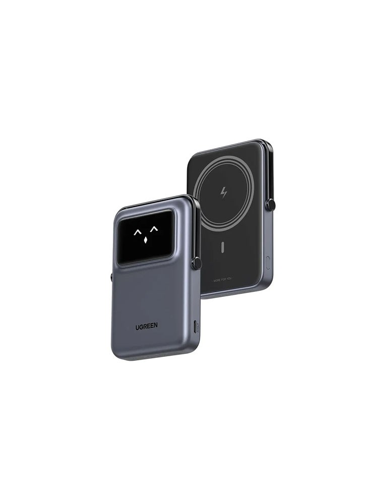 დამტენი: UGREEN PB572 Uno 10000mAh 7.5W Magnetic Wireless Power Bank Grey - 45327