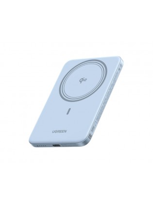 პორტატული დამტენი: UGREEN PB580 65840B 5000mAh Type-C Magnetic Wireless Power Bank Light Blue