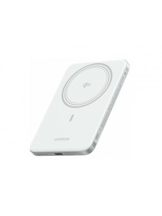 პორტატული დამტენი: UGREEN PB580 95931B 5000mAh Type-C Magnetic Wireless Power Bank White